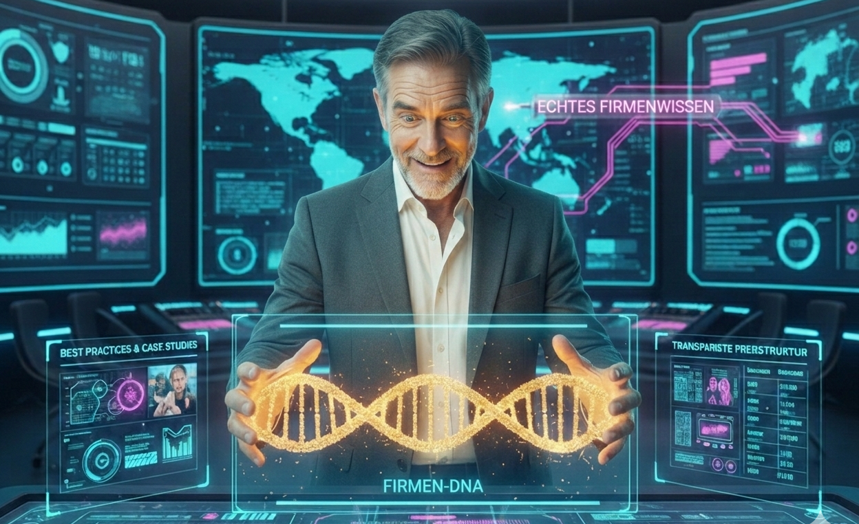 AGILERO Knowledge Injection: Architekt der Intelligenz bei der Extraktion der Firmen-DNA für ein souveränes KI-Betriebsmodell.