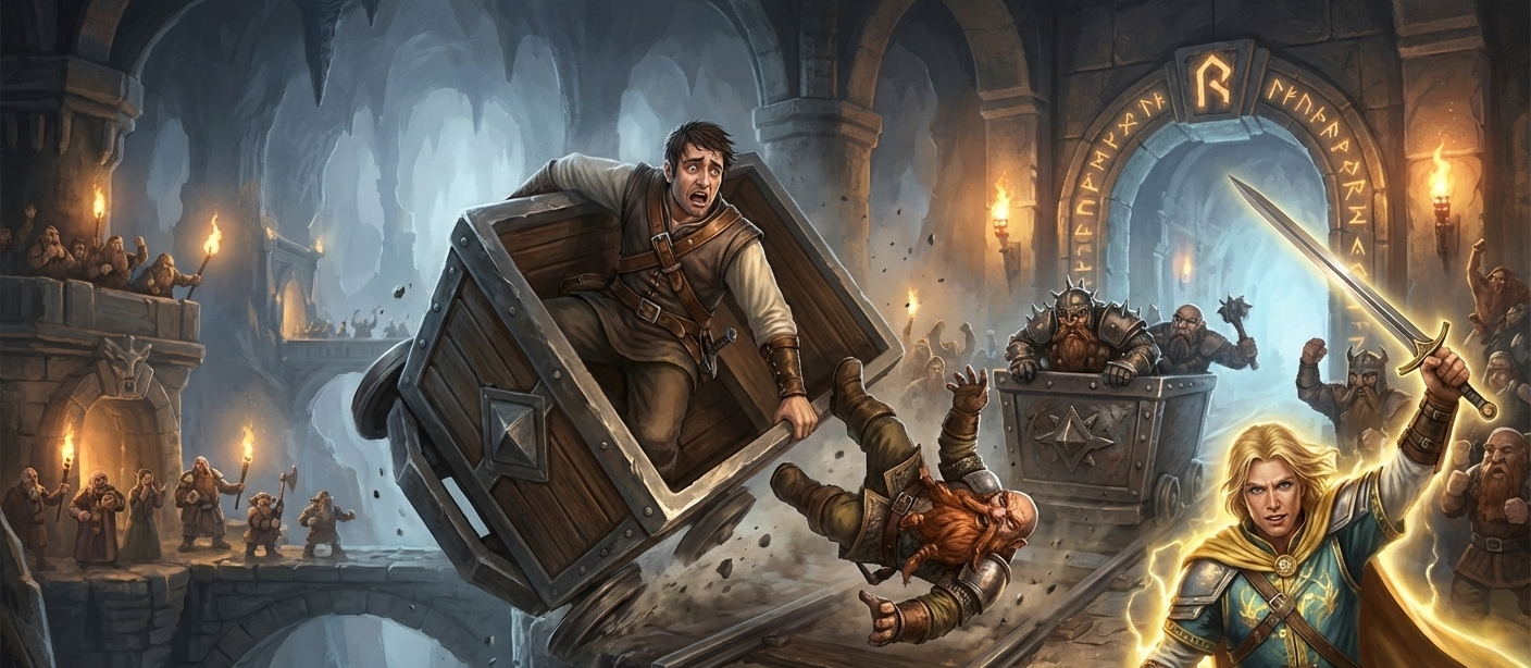 Spektakulärer Unfall mit einer Lore in einer Mine