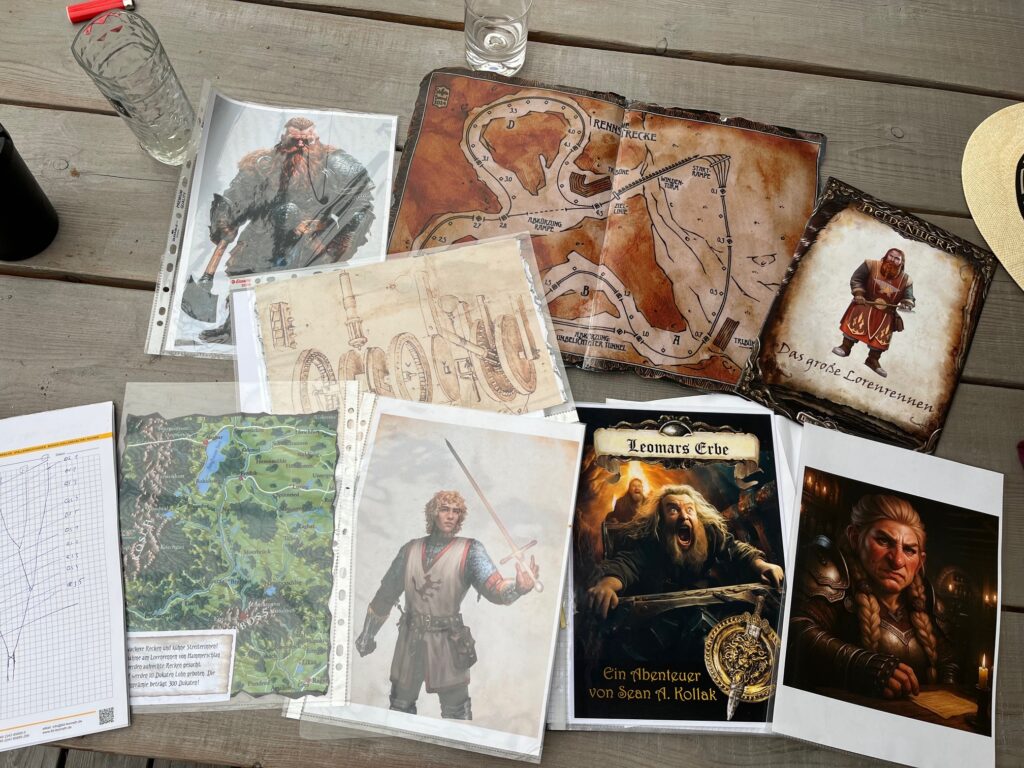 Karten, Handouts, Werte von Gegnern und taktisches Zeichnungen: Was ein Spielleiter so eben braucht