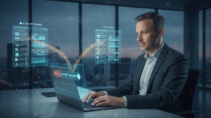 Illustration des Intent-Engineering: Durch die AGILERO-Methodik wird das KI-Betriebsmodell zur Steuerzentrale.