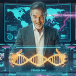 AGILERO Knowledge Injection: Architekt der Intelligenz bei der Extraktion der Firmen-DNA für ein souveränes KI-Betriebsmodell. Hochwertiges Keyvisual zeigt die Verbindung von echtem Firmenwissen mit KI-Technologie in einem modernen Business-Umfeld.