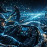 Visualisierung eines Multi-Agenten-Workflows: Der menschliche Entscheider im Cockpit führt das Intent-Engineering aus, unterstützt von einer kooperierenden KI-Agenten-Instanz im Boxenstopp-Szenario, basierend auf Local Reasoning und SLM-Technologie.