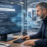 Maschinenbau-Experte nutzt ein Proprietary Knowledge System, um auf Produktdaten, Projekte und Normen seines Unternehmens zuzugreifen